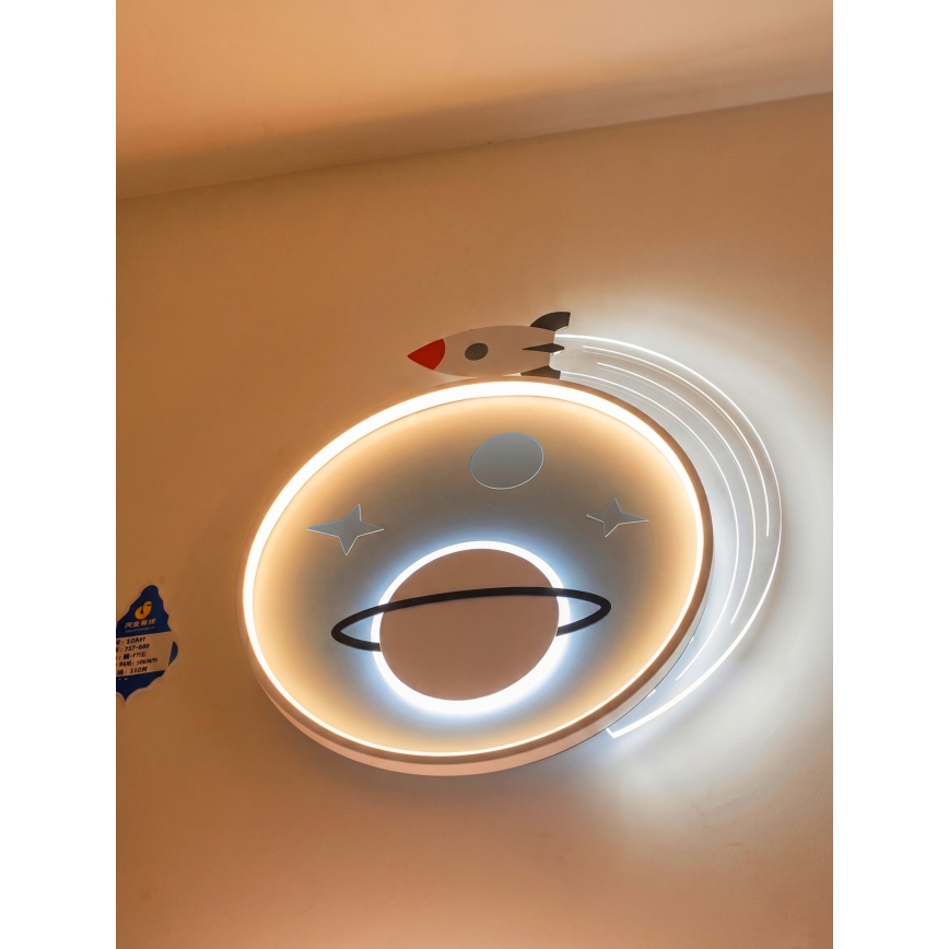 Brilagi -LED Laste laelamp STARSHIP LED/64W/230V 3000/4500K sinine