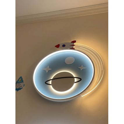 Brilagi -LED Laste laelamp STARSHIP LED/64W/230V 3000/4500K sinine