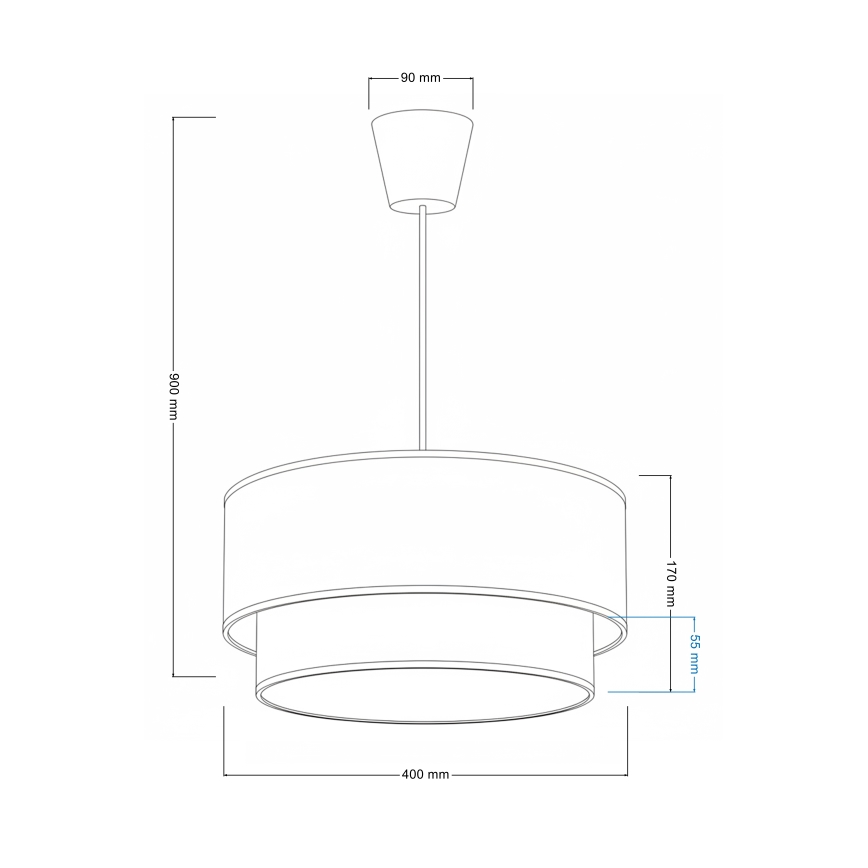 Brilagi - LED lastetoa rippvalgusti kaabliga BOBO 1xE27/60W/230V läbimõõt 40 cm kreemjas/roosa/jänesed