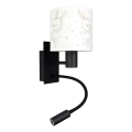 BRILAGI - LED laste painduv seinavalgusti BOBO 1xE27/25W/230V + LED/3W must/valge/jänkud