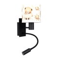 BRILAGI - LED laste painduv seinavalgusti BOBO 1xE27/25W/230V + LED/3W must/valge/karumustriga
