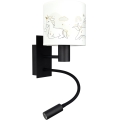 BRILAGI - LED laste painduv seinavalgusti BOBO 1xE27/25W/230V + LED/3W must/valge/üksarvikud