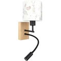 BRILAGI - LED laste painduv seinavalgusti BOBO WOOD 1xE27/25W/230V + LED/3W tamm/must/valge/jänesed