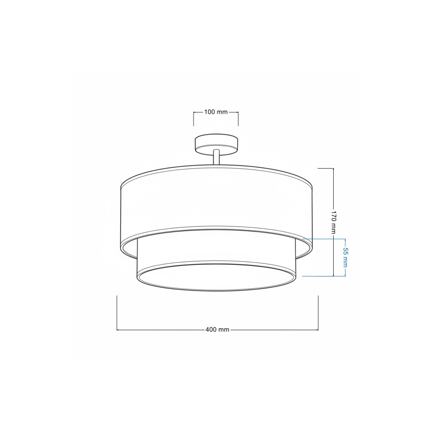 Brilagi - LED laste laele kinnitatav lühter BOBO 1xE27/10W/230V Ø 40 cm valge/beež/loomamustriga