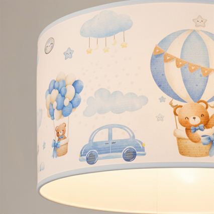 Brilagi - LED-laste rippvalgusti kaabliga BOBO 1xE27/60W/230V läbimõõt 35 cm sinine/karukestega