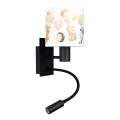 BRILAGI - LED-lastele mõeldud painduv seinavalgusti BOBO 1xE27/25W/230V + LED/3W must/valge/loomadega
