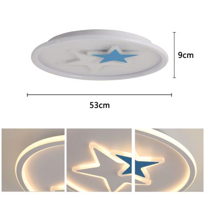 Brilagi - LED lastetoa laelamp STARS LED/35W/230V, läbimõõt 53 cm