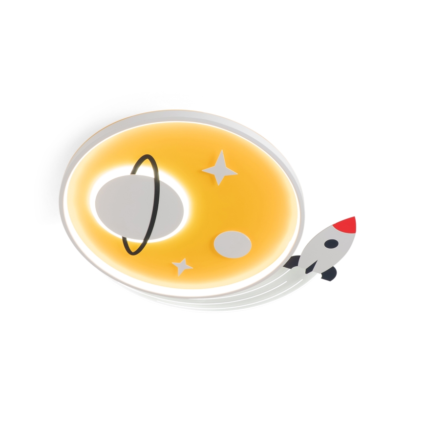 Brilagi - LED laste laelamp STARSHIP LED/64W/230V 3000/4500/6000K kollane