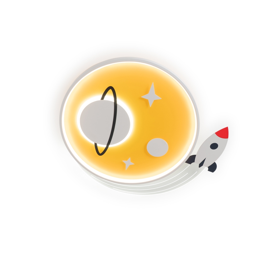 Brilagi - LED laste laelamp STARSHIP LED/64W/230V 3000/4500/6000K kollane