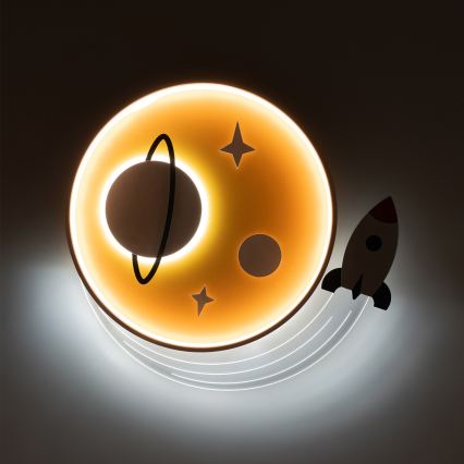 Brilagi - LED lastetoa laelamp STARSHIP LED/64W/230V 3000/4500K kollane