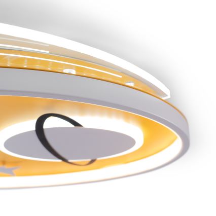 Brilagi - LED lastetoa laelamp STARSHIP LED/64W/230V 3000/4500K kollane