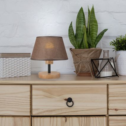 Brilagi - LED Laualamp ANTHONY 1xE27/60W/230V tamm/pruun