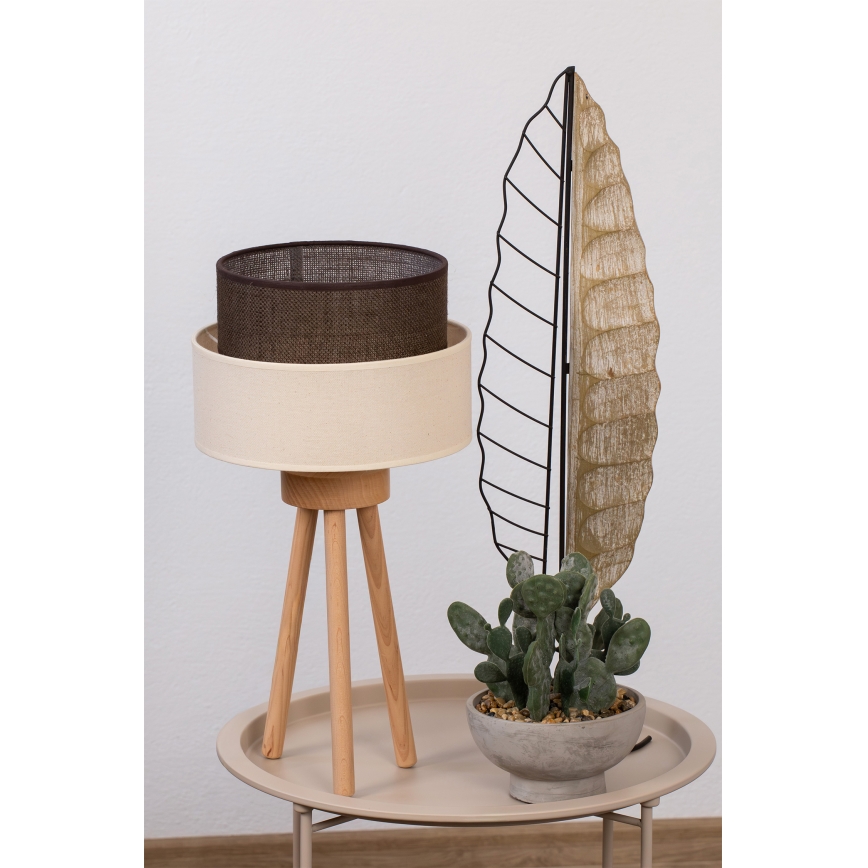 Brilagi - LED laualamp BOHO STYLE 1xE27/15W/230V kreem/pruun