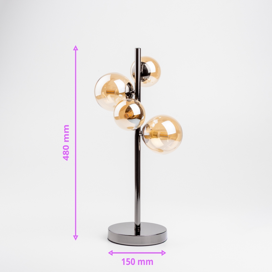Brilagi - LED Laualamp MILLA 4xG9/3W/230V läikiv kroom/kuldne