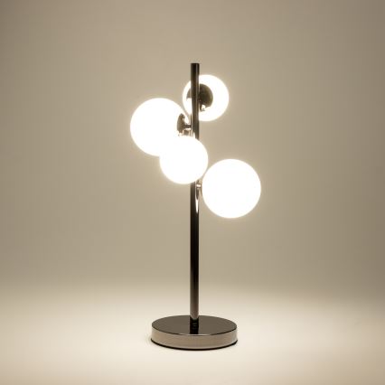 Brilagi - LED laualamp MILLA 4xG9/3W/230V must kroom/valge