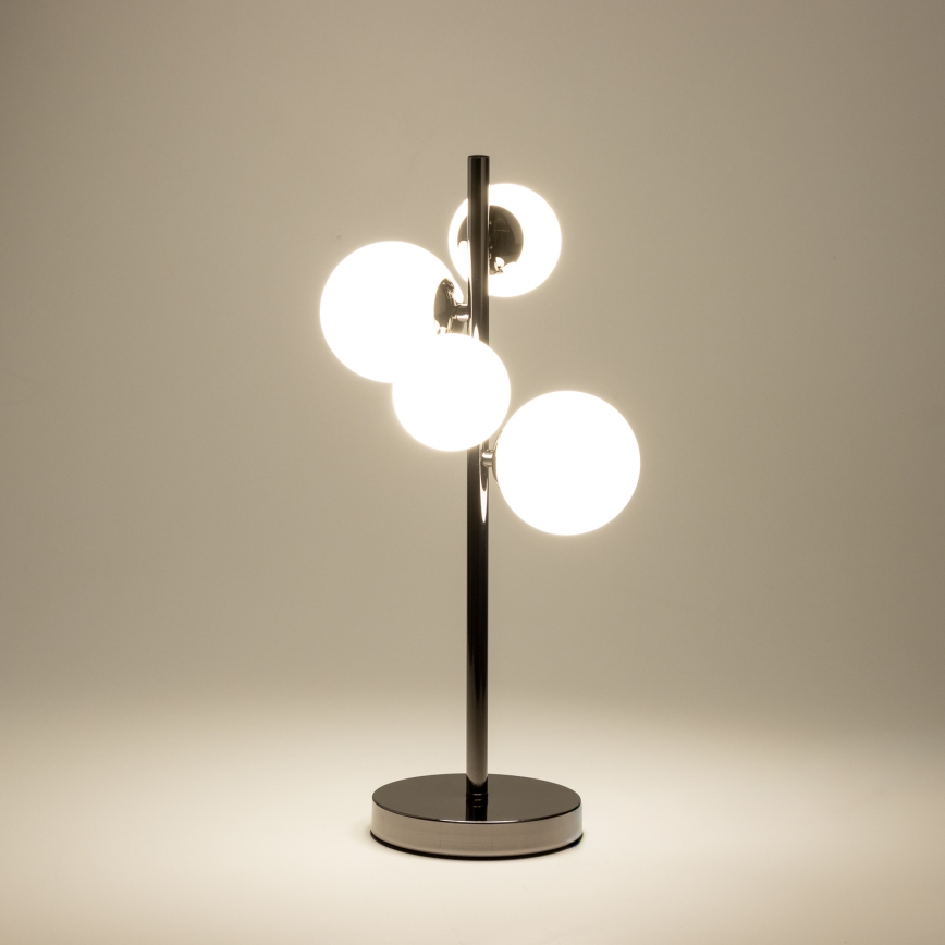 Brilagi - LED laualamp MILLA 4xG9/3W/230V must kroom/valge