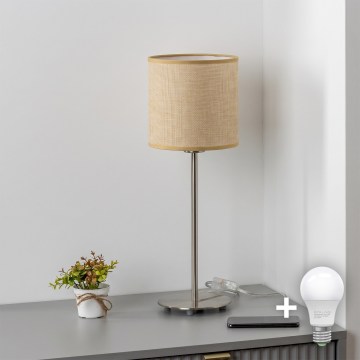 Brilagi - LED laualamp NUBILA 1xE27/60W/230V helepruun