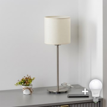 Brilagi - LED laualamp NUBILA 1xE27/60W/230V kreemivärvi
