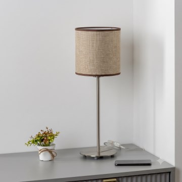Brilagi - LED-laualamp NUBILA 1xE27/60W/230V pruun