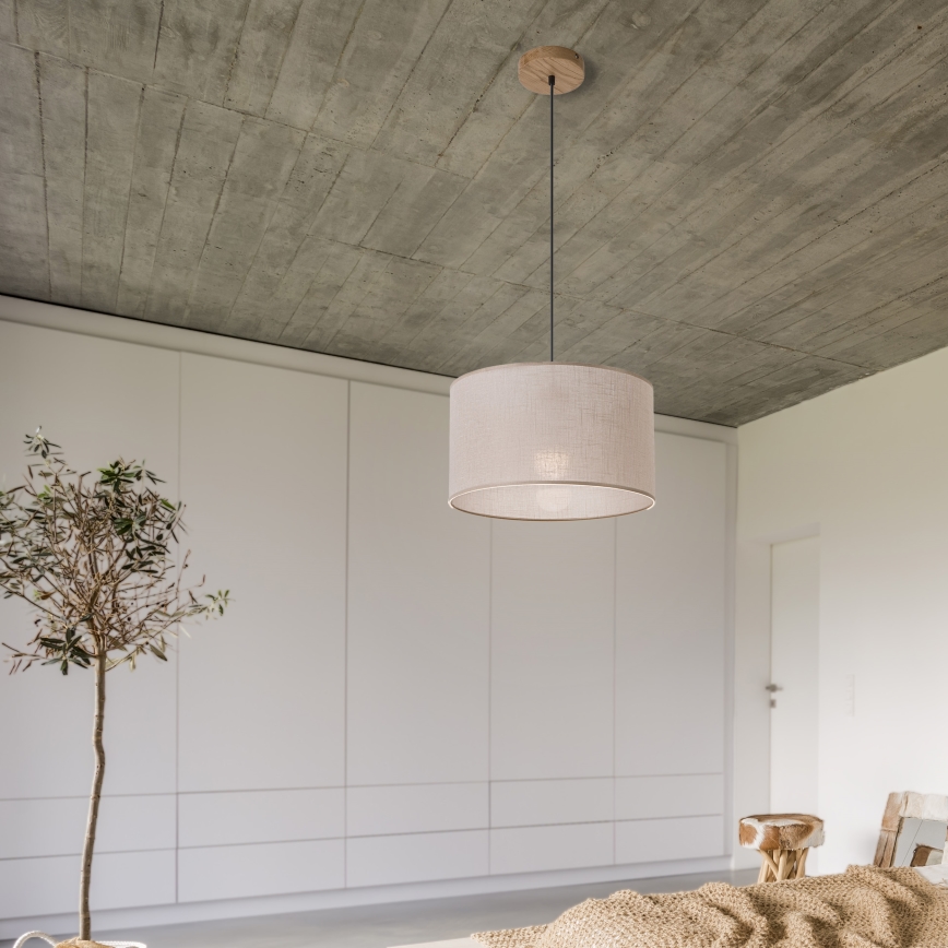 Brilagi - LED Lühter ANTHONY 1xE27/60W/230V tamm/beež