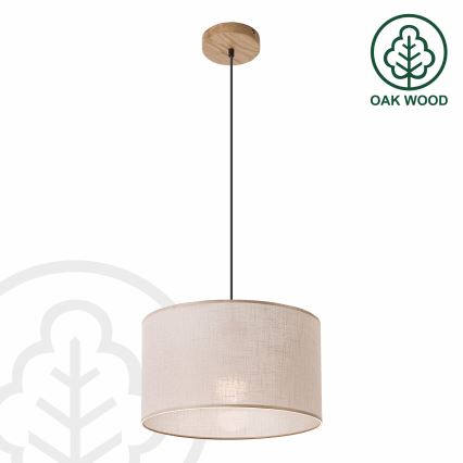 Brilagi - LED Lühter ANTHONY 1xE27/60W/230V tamm/beež