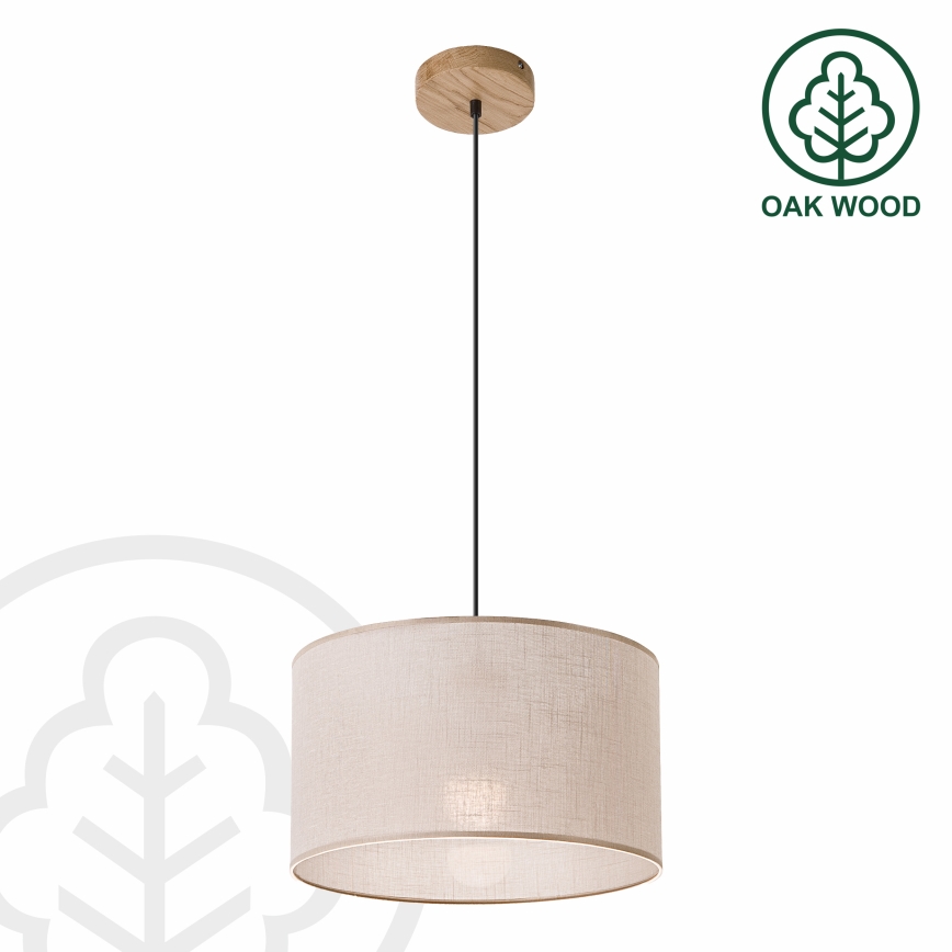 Brilagi - LED Lühter ANTHONY 1xE27/60W/230V tamm/beež