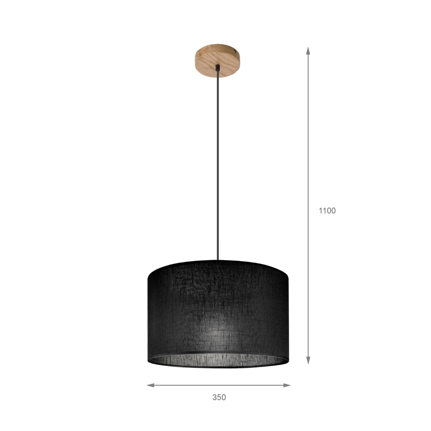 Brilagi - LED Lühter ANTHONY 1xE27/60W/230V tamm/must