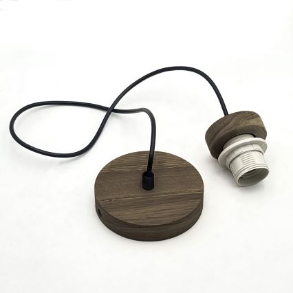 Brilagi - LED Lühter ANTHONY 1xE27/60W/230V tamm pähklipuu/beež
