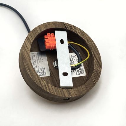 Brilagi - LED Lühter ANTHONY 1xE27/60W/230V tamm pähklipuu/beež