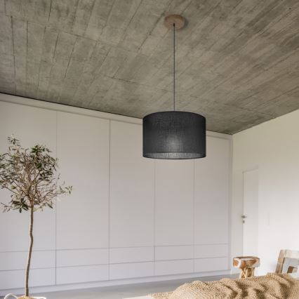 Brilagi - LED Lühter ANTHONY 1xE27/60W/230V tamm pähklipuu/must