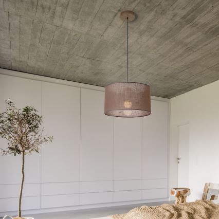 Brilagi - LED Lühter ANTHONY 1xE27/60W/230V tamm pähklipuu/pruun