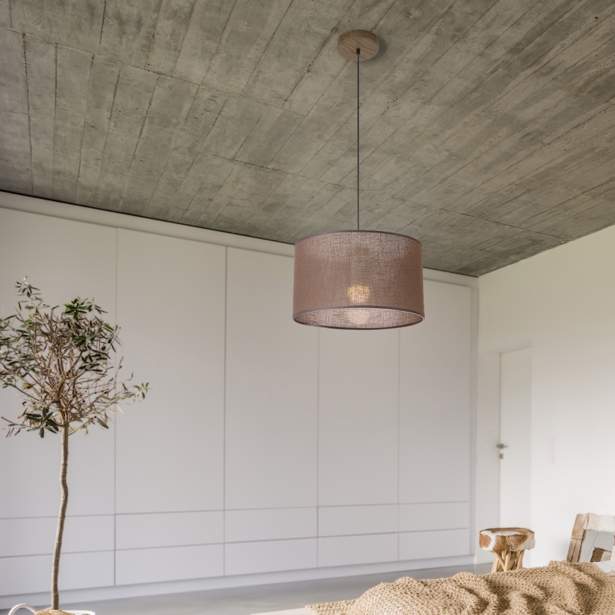 Brilagi - LED Lühter ANTHONY 1xE27/60W/230V tamm pähklipuu/pruun