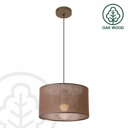 Brilagi - LED Lühter ANTHONY 1xE27/60W/230V tamm pähklipuu/pruun