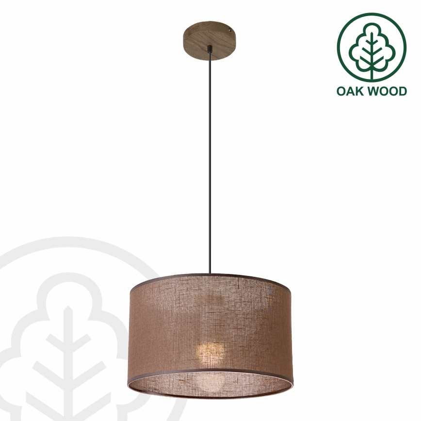 Brilagi - LED Lühter ANTHONY 1xE27/60W/230V tamm pähklipuu/pruun