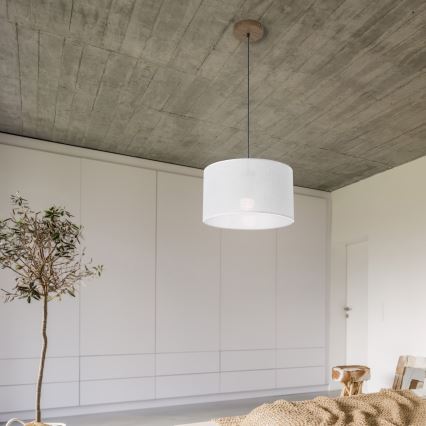 Brilagi - LED Lühter ANTHONY 1xE27/60W/230V tamm pähklipuu/valge