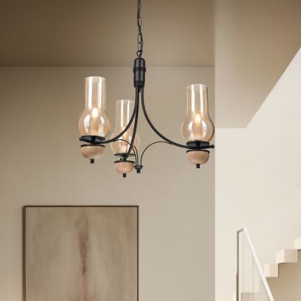 Brilagi - LED Lühter COTTAGE 3xE14/40W/230V pöök/pruun