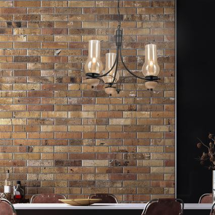 Brilagi - LED Lühter COTTAGE 3xE14/40W/230V pöök/pruun