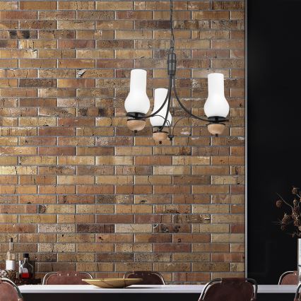 Brilagi - LED Lühter COTTAGE 3xE14/40W/230V pöök/valge