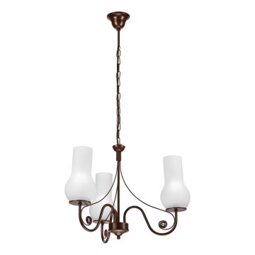 Brilagi - LED Lühter COTTAGE 3xE14/40W/230V pruun/valge