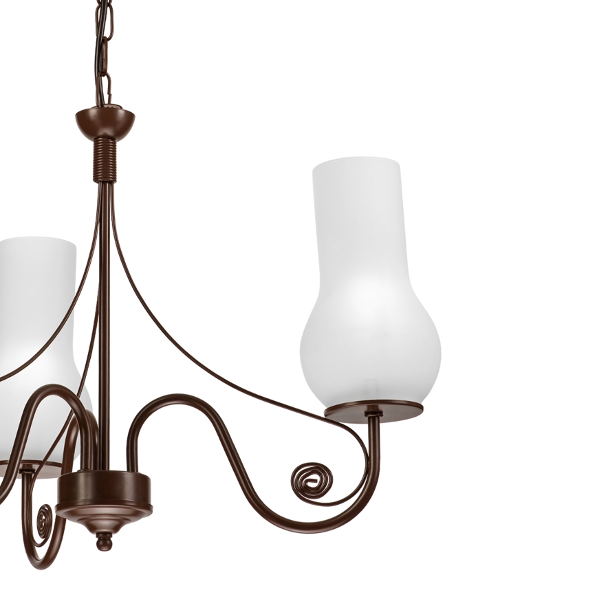 Brilagi - LED Lühter COTTAGE 3xE14/40W/230V pruun/valge