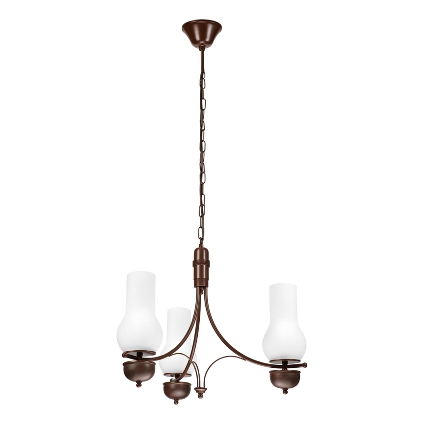 Brilagi - LED Lühter COTTAGE 3xE14/40W/230V tamm/valge