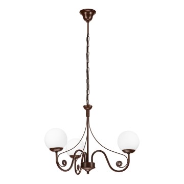 Brilagi - LED Lühter COTTAGE 3xG9/40W/230V pruun/valge