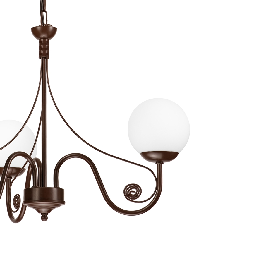 Brilagi - LED Lühter COTTAGE 3xG9/40W/230V pruun/valge