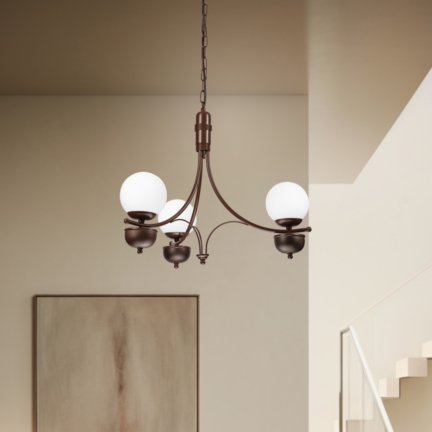 Brilagi - LED Lühter COTTAGE 3xG9/40W/230V tamm/valge
