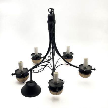 Brilagi - LED Lühter COTTAGE 5xE14/40W/230V pöök/pruun
