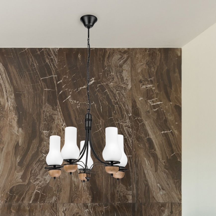 Brilagi - LED Lühter COTTAGE 5xE14/40W/230V pöök/valge