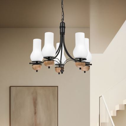 Brilagi - LED Lühter COTTAGE 5xE14/40W/230V pöök/valge