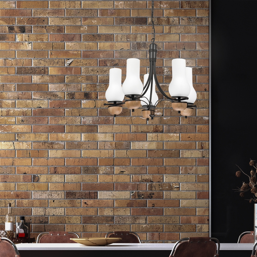 Brilagi - LED Lühter COTTAGE 5xE14/40W/230V pöök/valge
