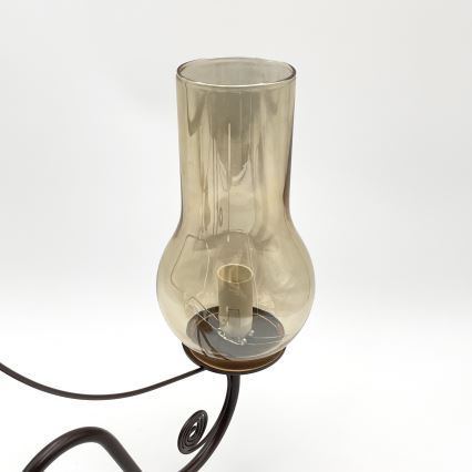 Brilagi - LED Lühter COTTAGE 5xE14/40W/230V pruun