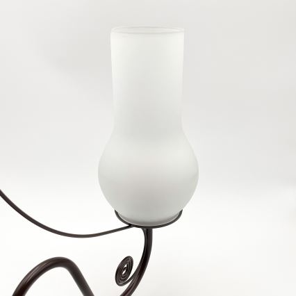 Brilagi - LED Lühter COTTAGE 5xE14/40W/230V pruun/valge